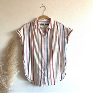 Madewell Rainbow Striped Central Blouse